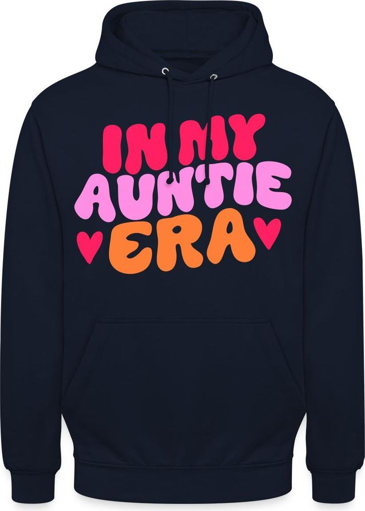 Spreadshirt In My Auntie Era Buntes Trend Motiv Für Tanten Uni Hoodie, L, Navy
