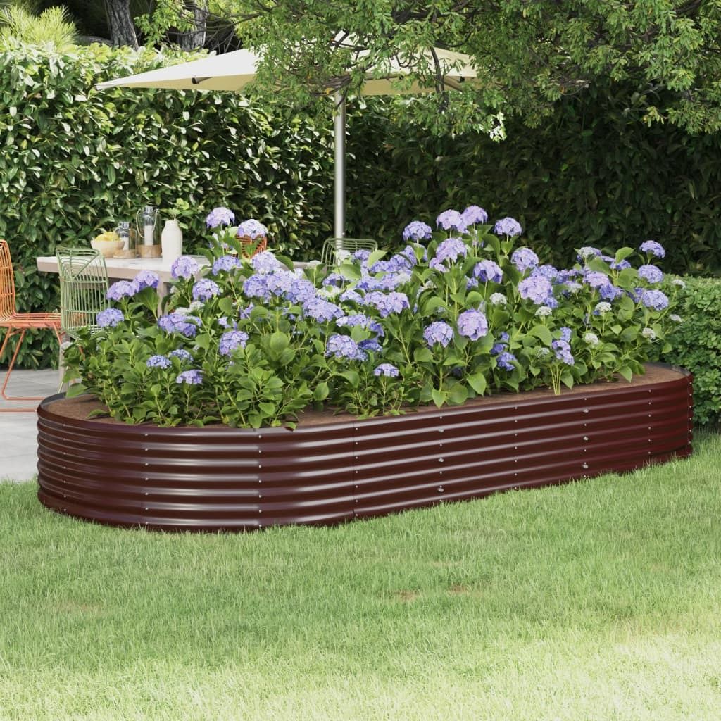 vidaXL Hochbeet Verzinkter Stahl 296x140x36 cm Braun Produktbild 