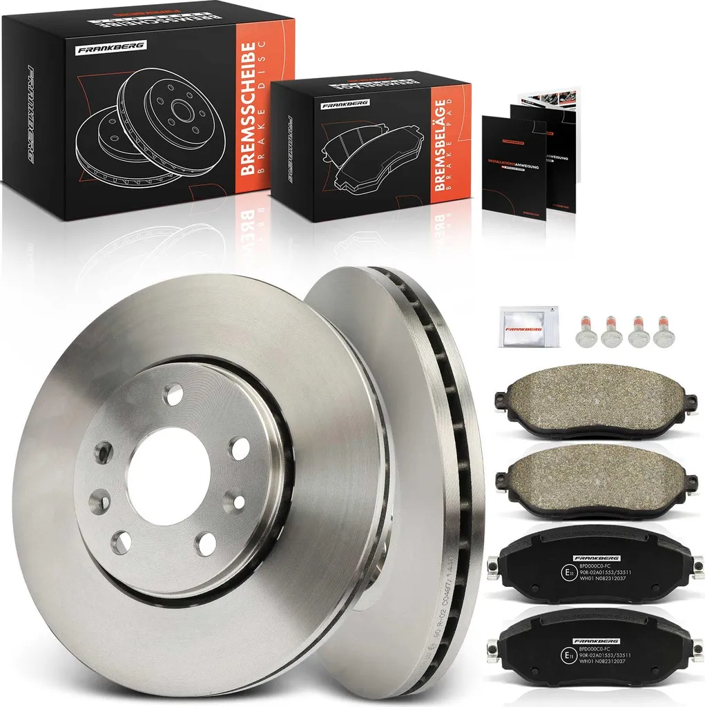 Disques de frein ventilés et plaquettes avant pour Opel Vivaro B