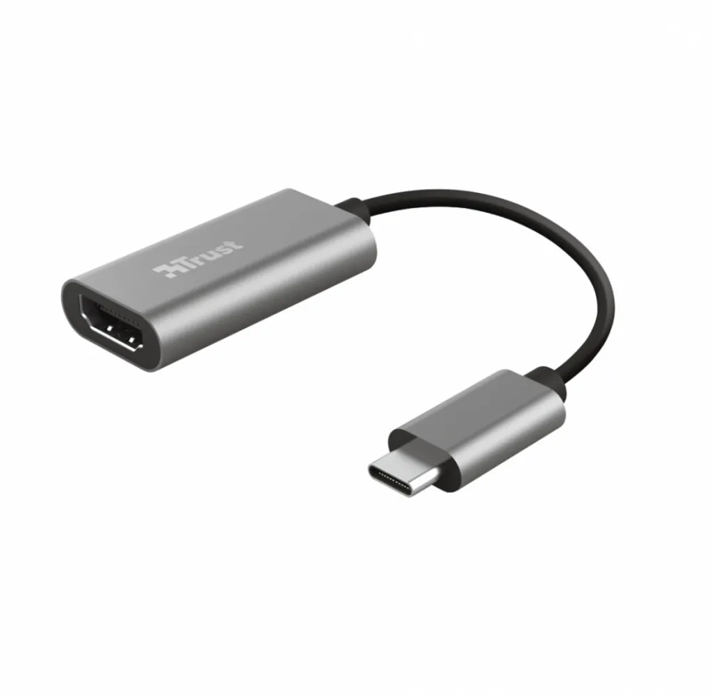 Trust Dalyx Adattatore USB-C a HDMI 4K Grigio | Video Ultra HD per Laptop