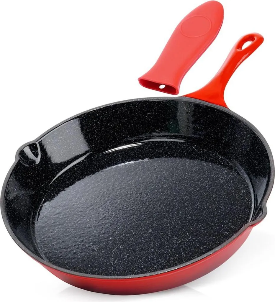 Padella Rossa Vilde 30cm in Ghisa e Granito - Ideale per Famiglie