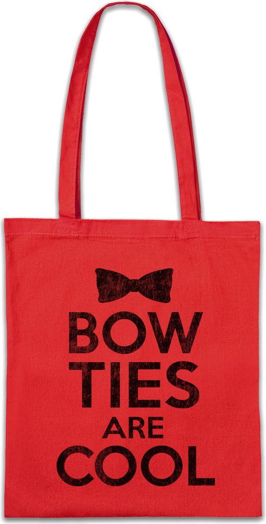 Urban Backwoods Bow Ties Are Cool, Stofftasche, Farbe: Rot