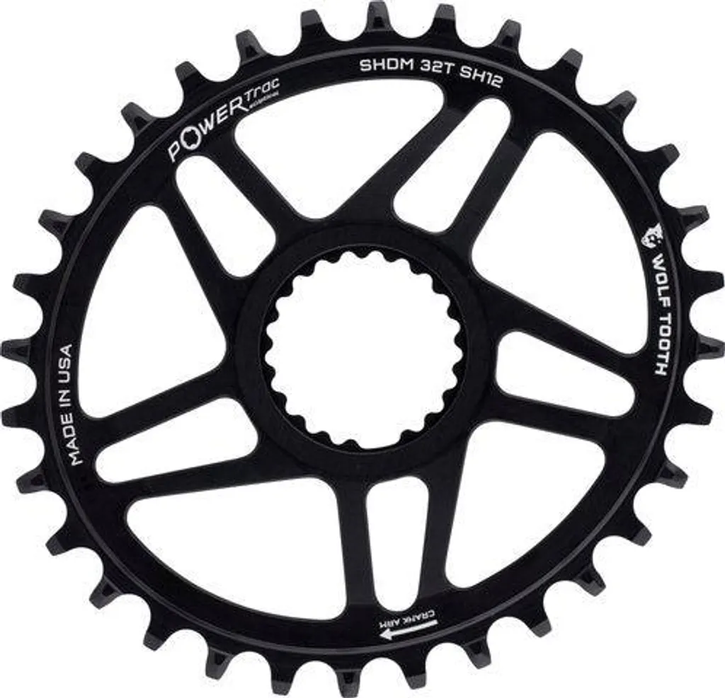 Plateau Wolf Tooth PowerTrac Elliptical Shimano Direct Mount Boost 32T