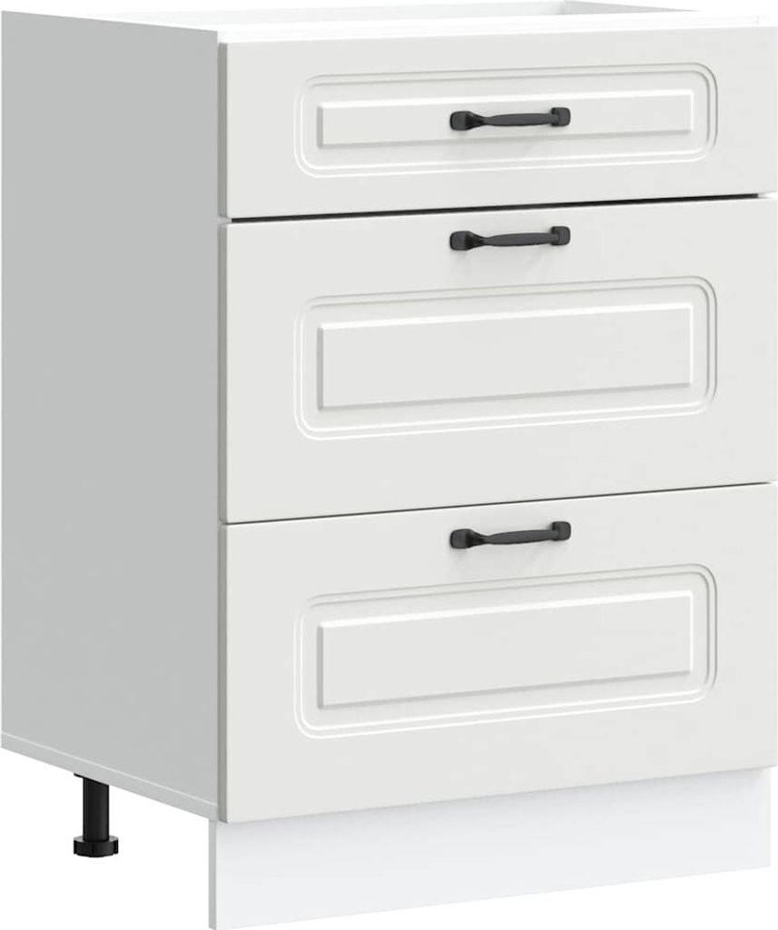 Küchenunterschrank Kalmar Weiß Holzwerkstoff