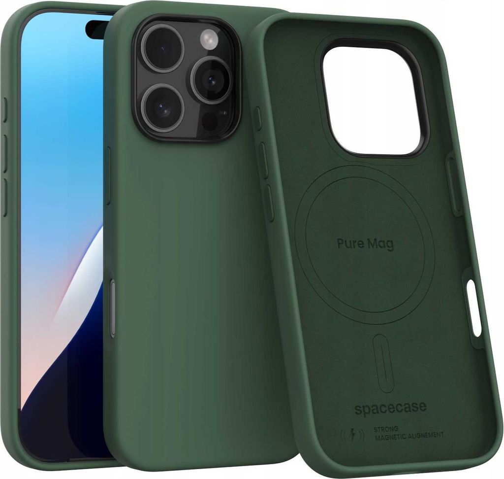 Spacecase Pure Mag iPhone 16 Pro dunkelgrün