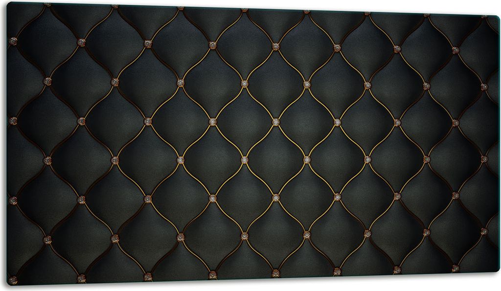 Glasschneidebrett Herdabdeckplatte Glaskeramikkochfeld Universal 52x30 cm, Pfeffer Schwarz