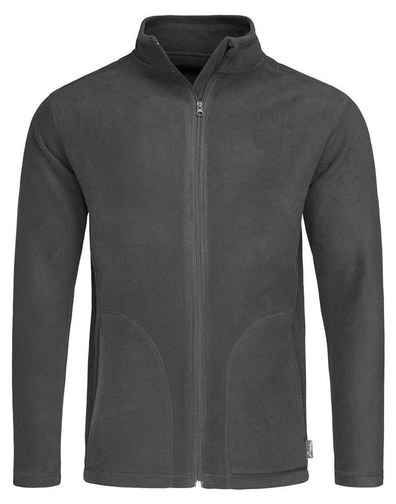 Stedman - Fleece Durchgehender Reißverschluss für Herren - Aktiv LT859 (S) (Stahlgrau)