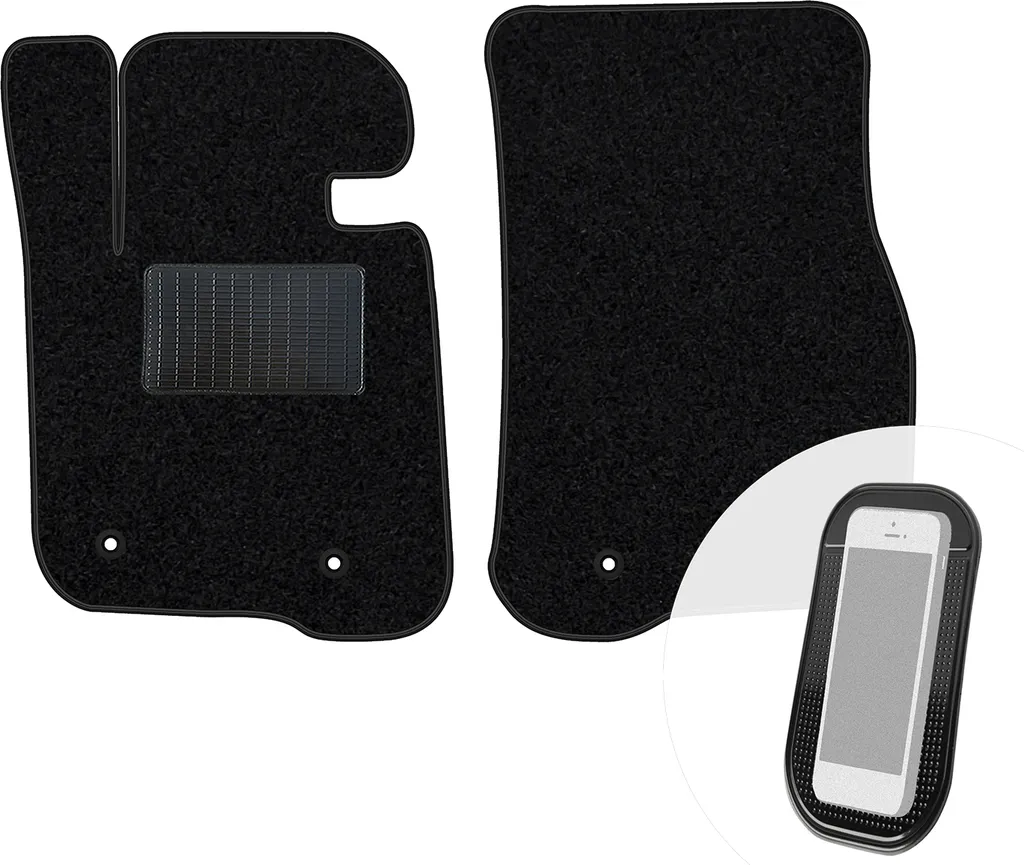 moto-MOLTICO tappetini anteriori auto velours tappetini auto nero set 2 pezzi adatto per BMW Serie 4 F33 dal 2013