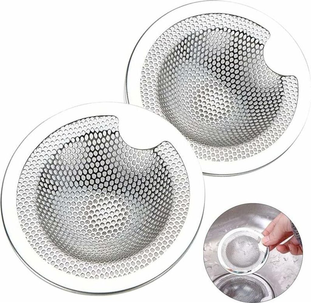 Stück Edelstahl-Spülbeckensieb, Küchenspülenfilter, INOX-Abflussfilter, Spülbeckensieb, Küchenspülengitter für Küchenspüle, Badezimmer, W...