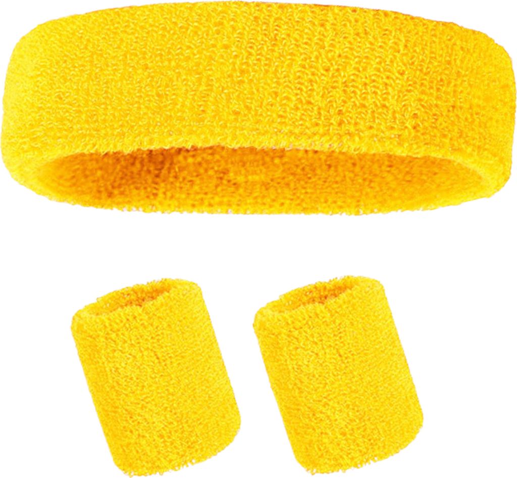 Schweißband-Set, Sport-Stirnband, Armband-Set, Frottee, Tennis, Gymnastik, Armband, sportliches Schweiß-Stirnband für Männer und Frauen