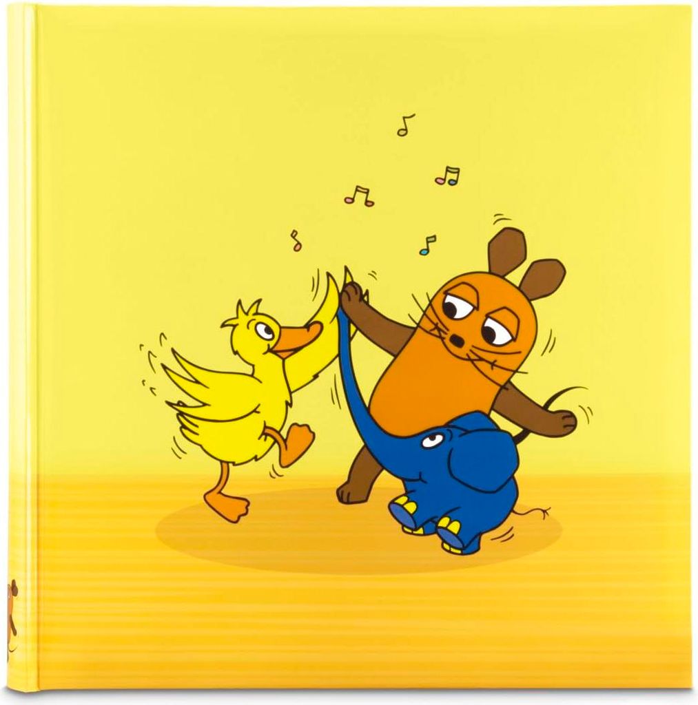 Hama Fotoalbum Jumbo „DieMaus“ 30x30 cm (Fotobuch mit 80 weißen Seiten, Album für 320 Fotos zum Selbstgestalten und Einkleben, Sendung mit de...