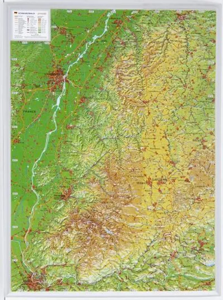 Carte Forêt Noire 1/400 000 - IGN Allemagne, Plastifiée & Mise à jour