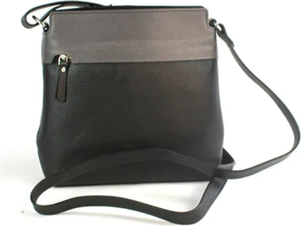 Sac à main cuir Opal EL418 idéal pour le travail et sorties - Noir/Gris
