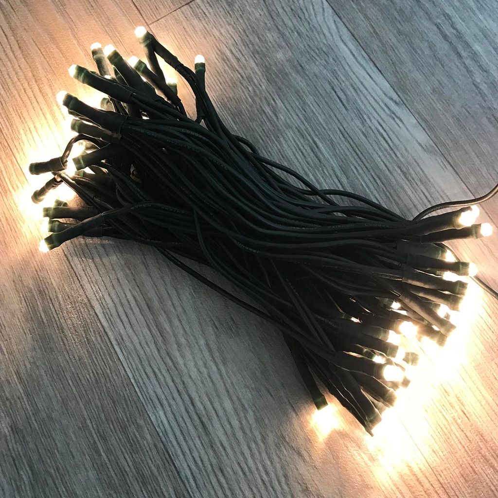 100'er LED Solar Lichterkette warmweiß Produktbild 