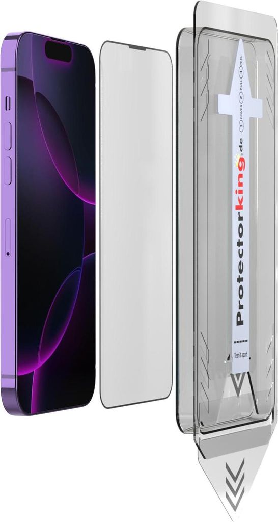 1x 9H Panzerglas für iPhone 17 Full-Screen matt Anti-Reflex entspiegelt Auto Dust Elimination echtes Tempered Glass Schutzglas Displayschutz Schut...