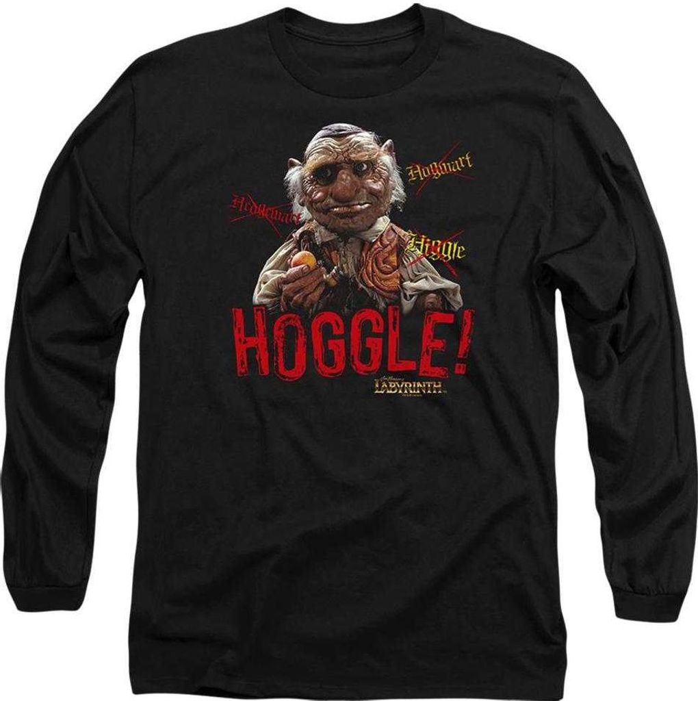 Labyrinth - T-Shirt für Herren/Damen Uni, Langärmlig TV27139 (M) (Schwarz)