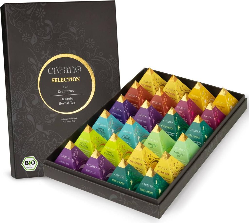 Kräutertee 24er Pyramiden Geschenkset „ORGANIC HERBAL TEA“ Produktbild 