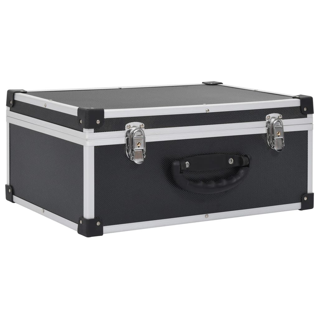 vidaXL Coffret CD pour 60 CD Aluminium ABS Noir Image du produit 