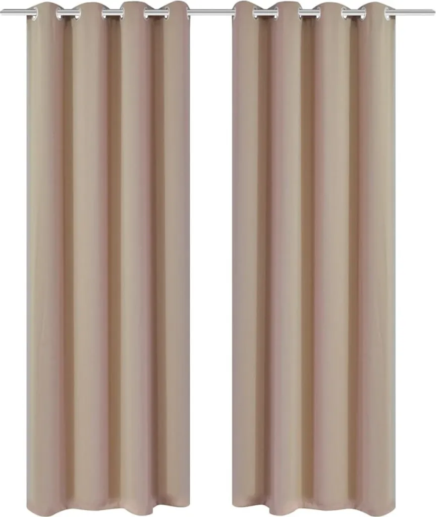 Tende Oscuranti Crema 135x245 cm con Anelli | Efficacia Blackout Reale