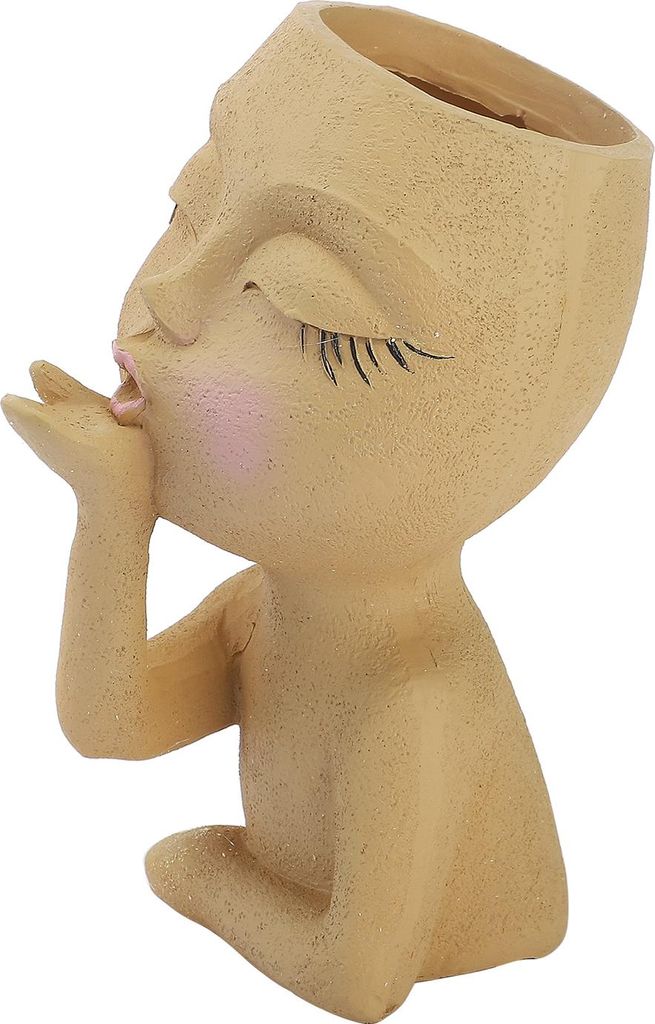 Blumentopf mit Mannequin-Motiv aus Kunstharz, Gesichts-Blumentopf, Gartendekoration