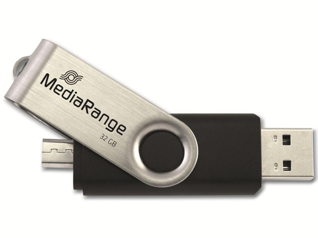 MediaRange USB-Stick 32 GB USB combo mit Micro USB Produktbild 
