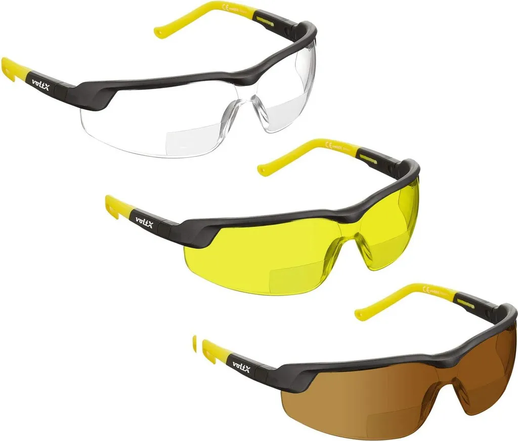 Lunettes de protection de lecture réglables avec verres bifocaux +1.5