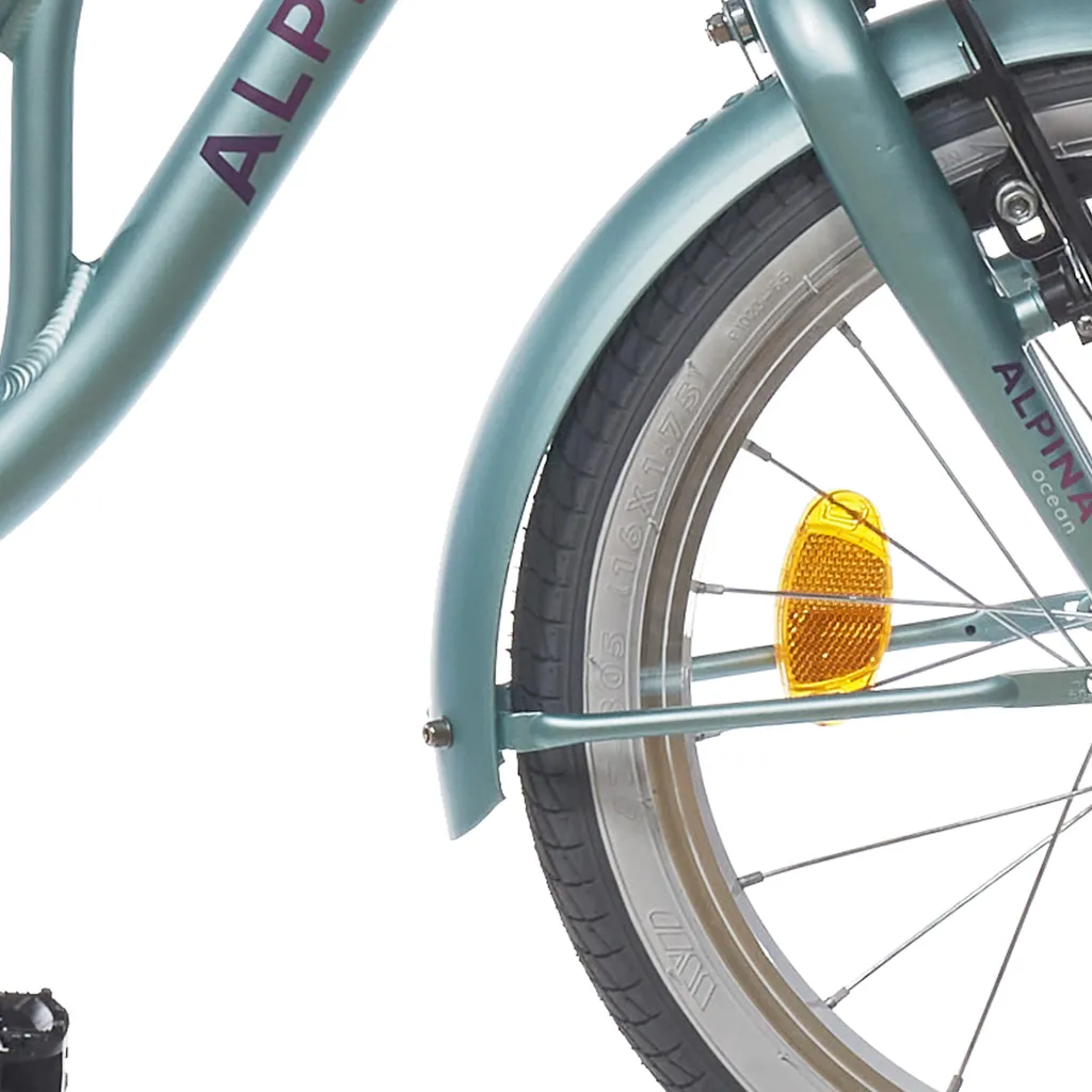 Alpina Fender Set 16" Ocean Soft Mint Matt avec Tringles - Durable