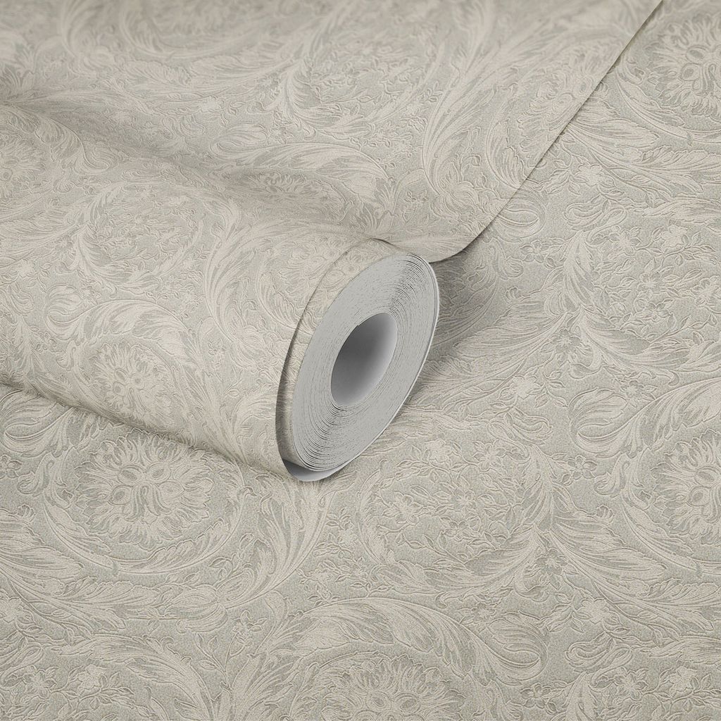 Szara, srebrna tapeta z włókniny VERSACE (1028447) Zdjęcie produktu 