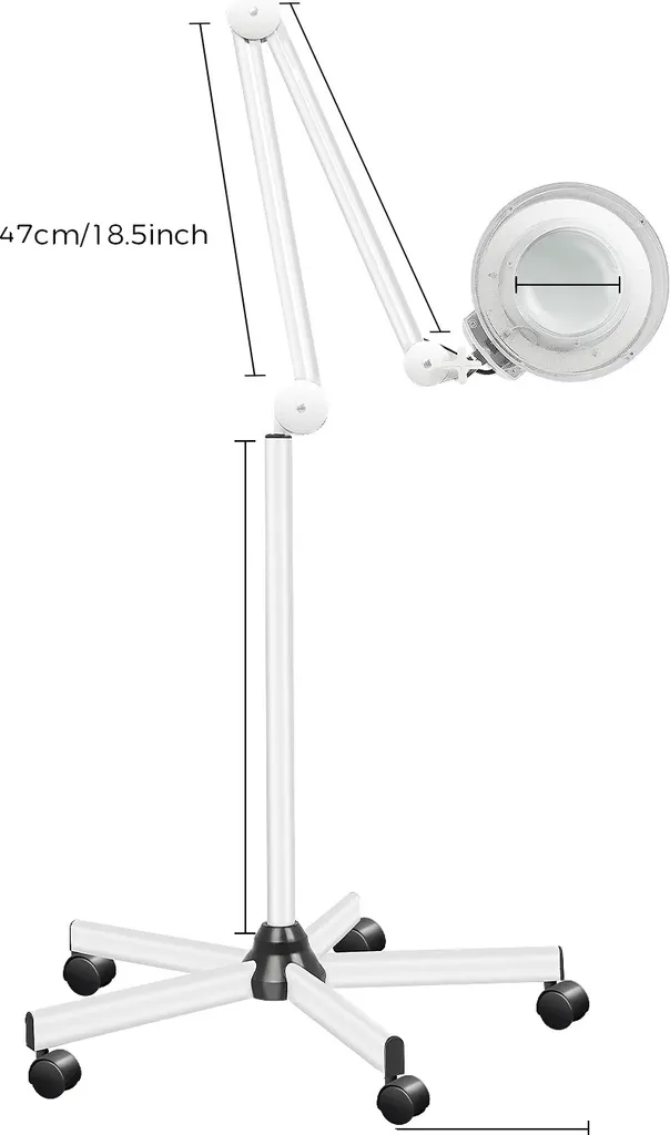 Lampe grossissante 5x pour esthétique et lecture - LED blanche 5x Pro