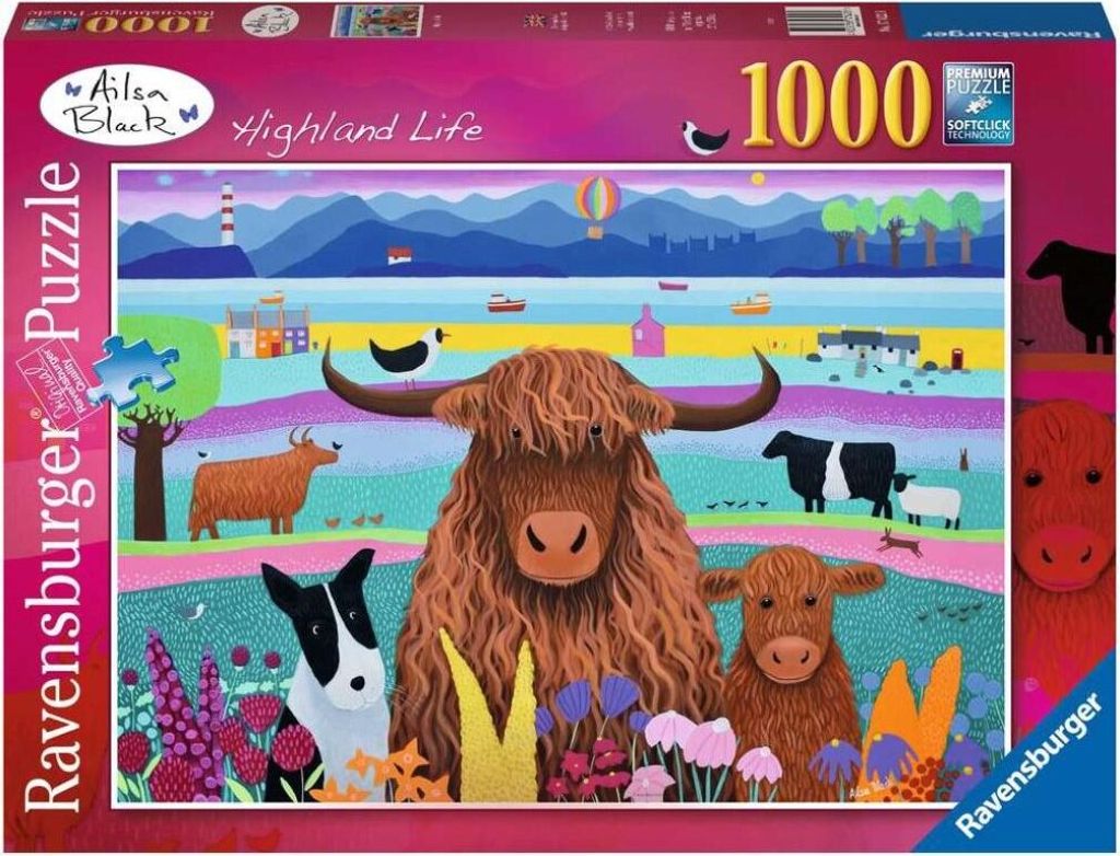 Puzzle RAVENSBURGER Vita nelle Highlands 1000 pezzi Immagine del prodotto 
