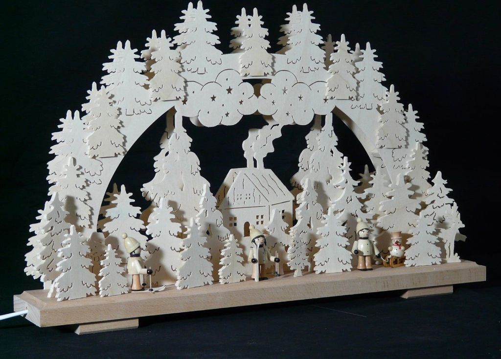 Original Erzgebirgischer Marken Schwibbogen Lichterbogen 50 x 31 cm S50-3_27