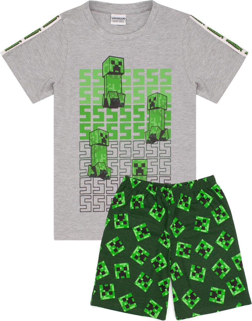 Minecraft - Schlafanzug mit Shorts für Kinder NS6506 (128) Produktbild 