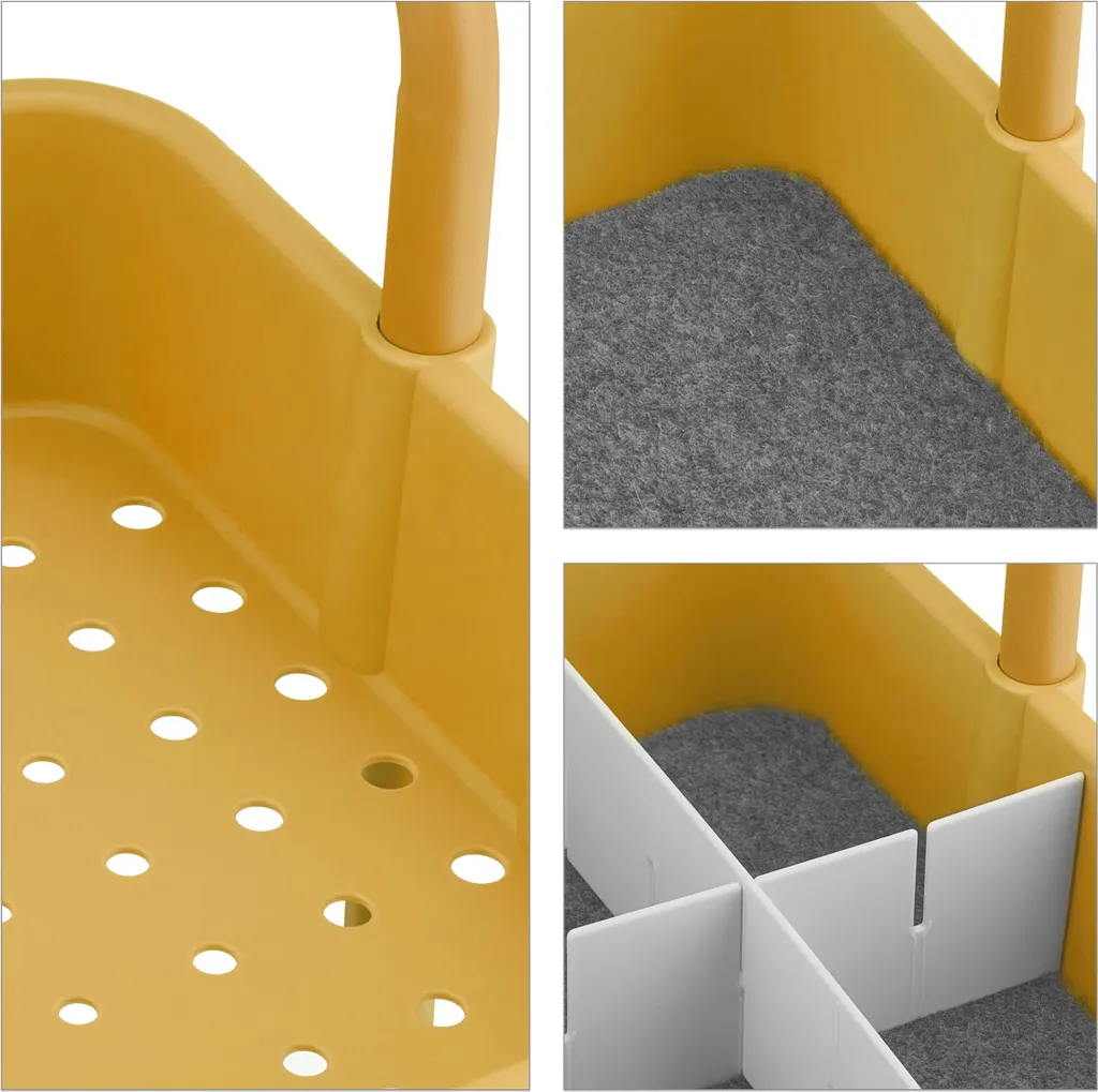 relaxdays Carrello giallo - 5