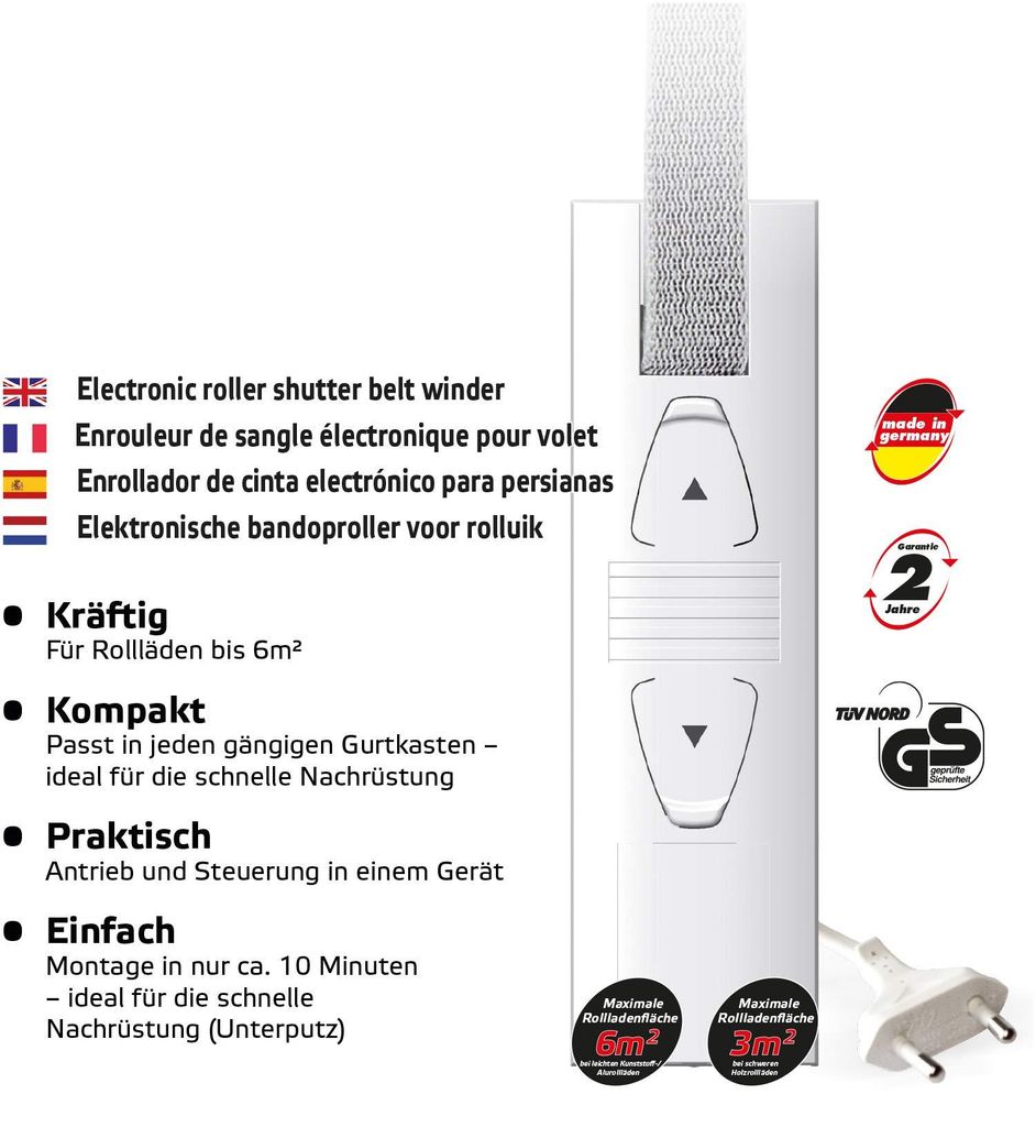 Avvolgitore elettrico per cinghie SuperRollo GW190, Immagine del prodotto 