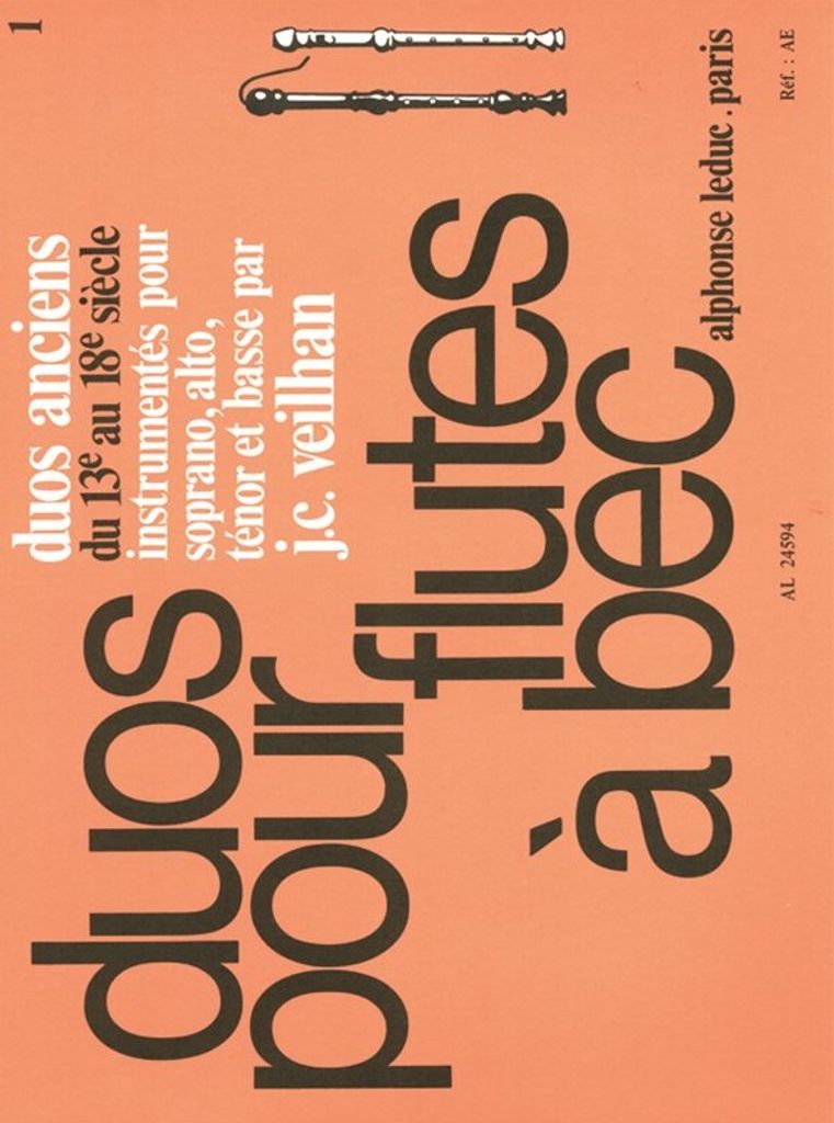 Veilhan Duos Anciens Du 13Eme Au 18Eme Flute A Bec