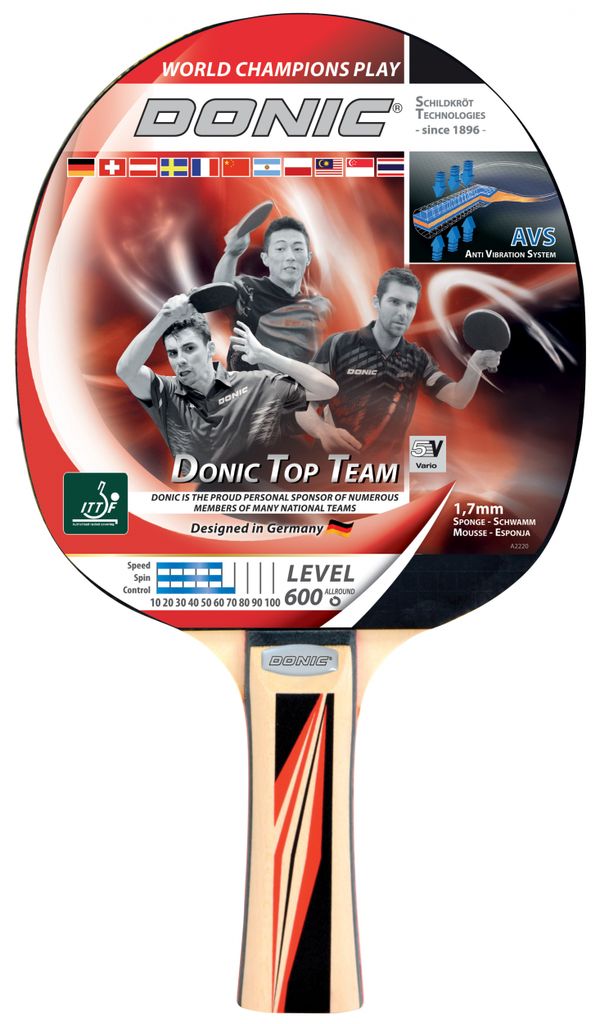 Donic-Schildkröt tafeltennisrackets, TOP TEAMS 600, met Productafbeelding 