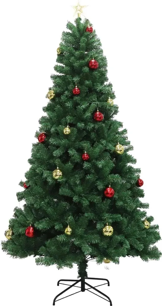 Sapin de Noël artificiel 213cm, vert, montage facile et réalisme optimal