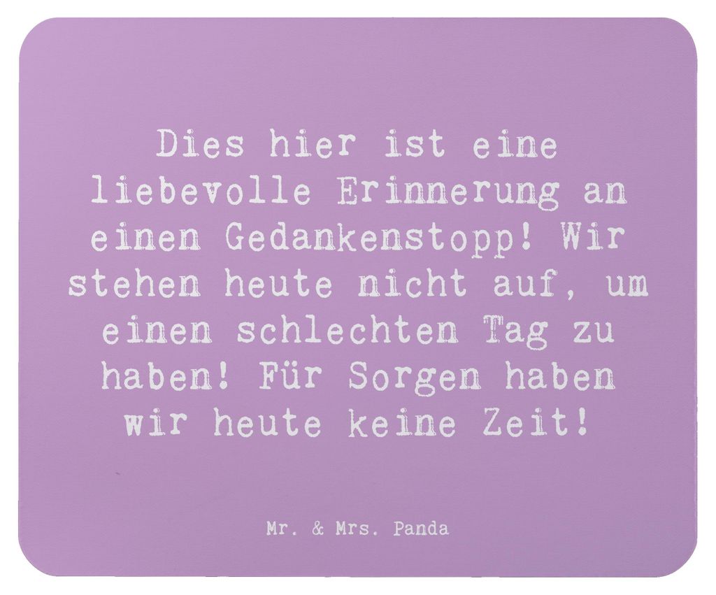 Mr. & Mrs. Panda Mauspad Spruch Freude Erleben - Lavendeltraum - Geschenk, Stimmungen, Motivation, Mouse Pad, Zitat, Mousepad, Zufriedenheit, Läch...
