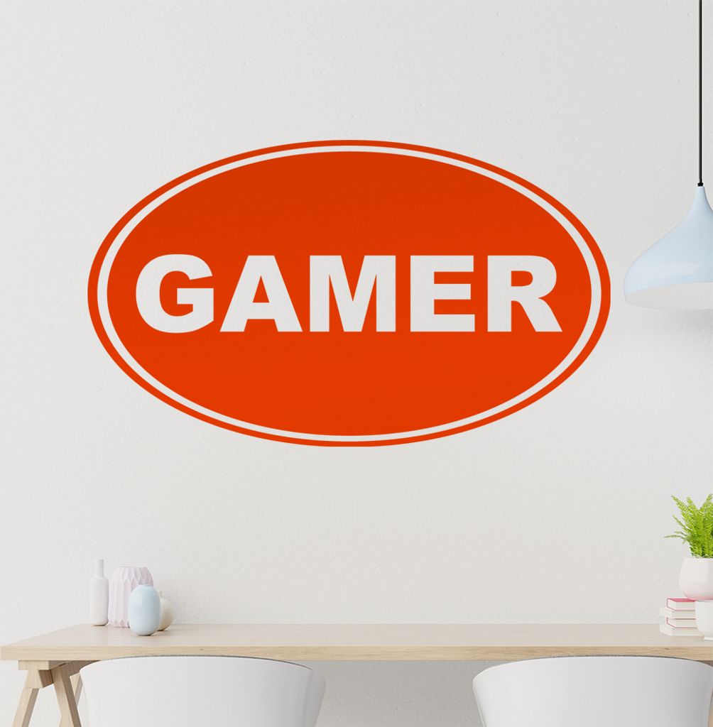 Gamer Wandtattoo in 6 Größen - Wandaufkleber Wall Sticker - Dekoration, Küche, Wohnzimmer, Schlafzimmer, Badezimmer