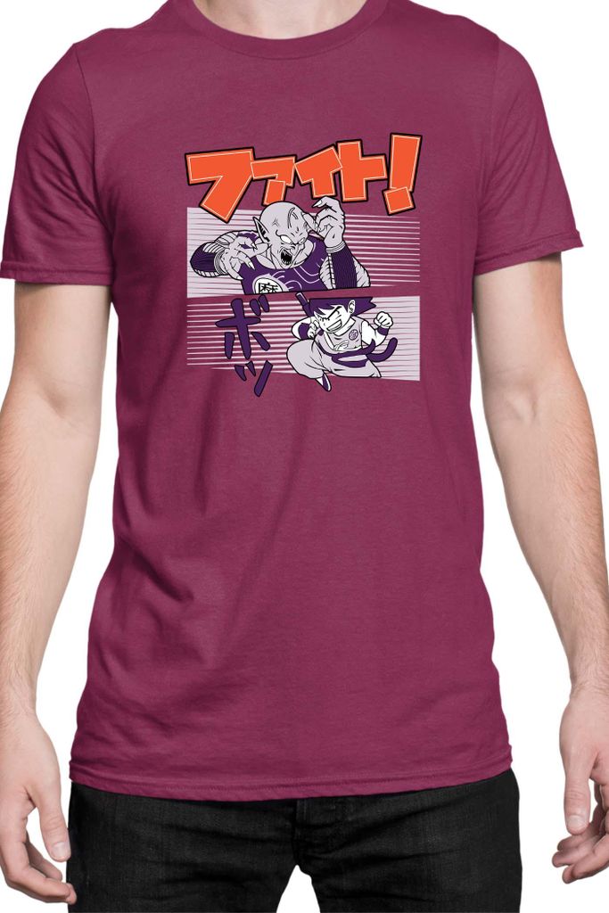 Herren T-Shirt Manga Japan Anime Comics Animation Dbz 020, Man M / Burgundy