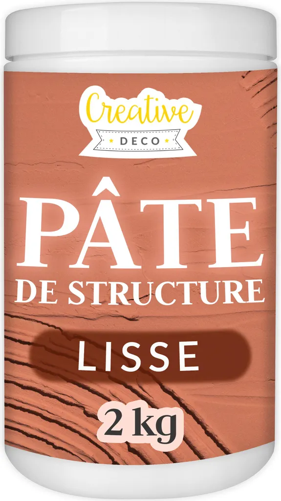 Pâte de Structure Lisse Rouge Brique 2kg Creative Deco pour Reliefs