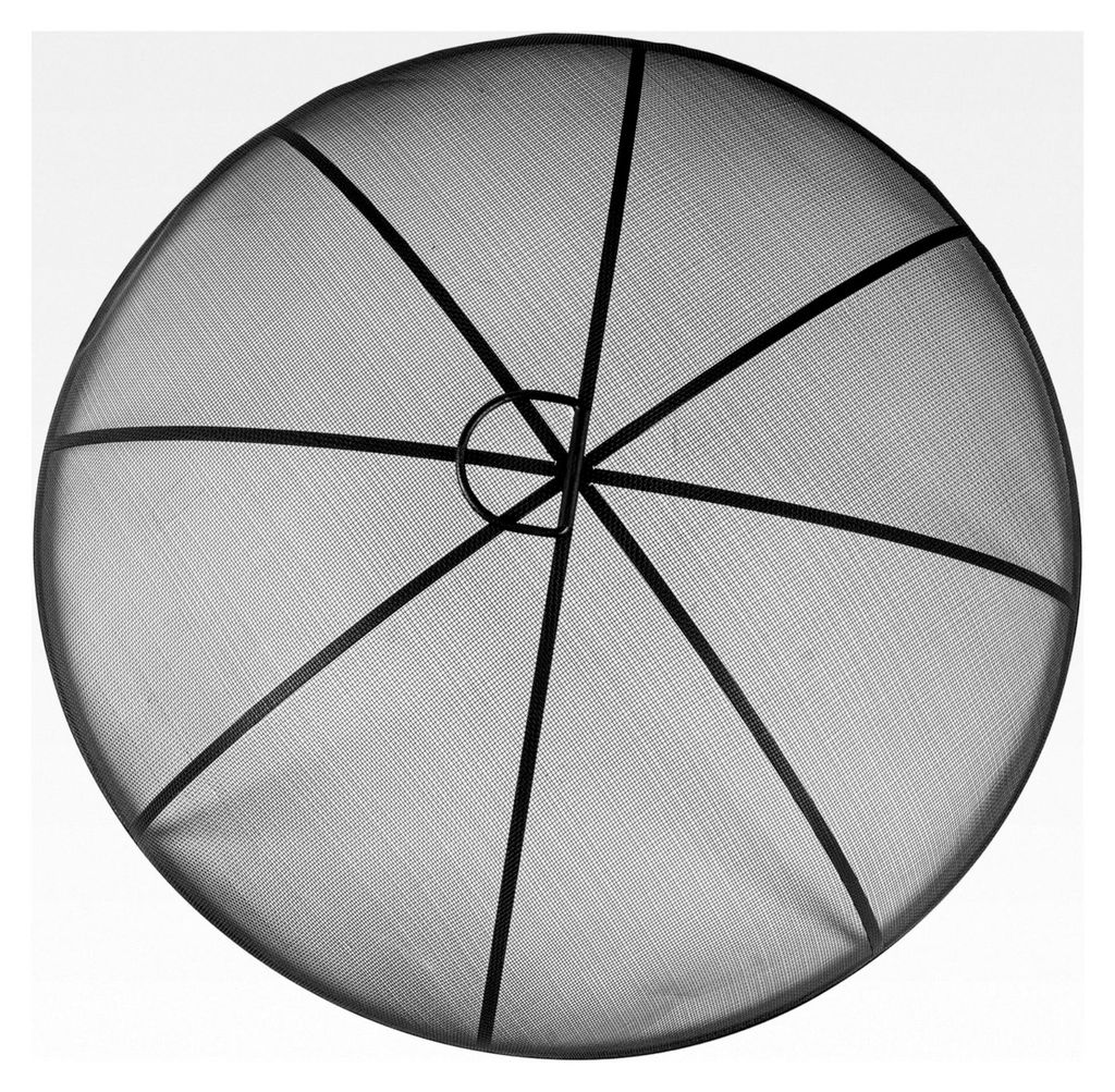 Runde Feuerstelle mit Funken-Schutz - 72,5 cm - Grau