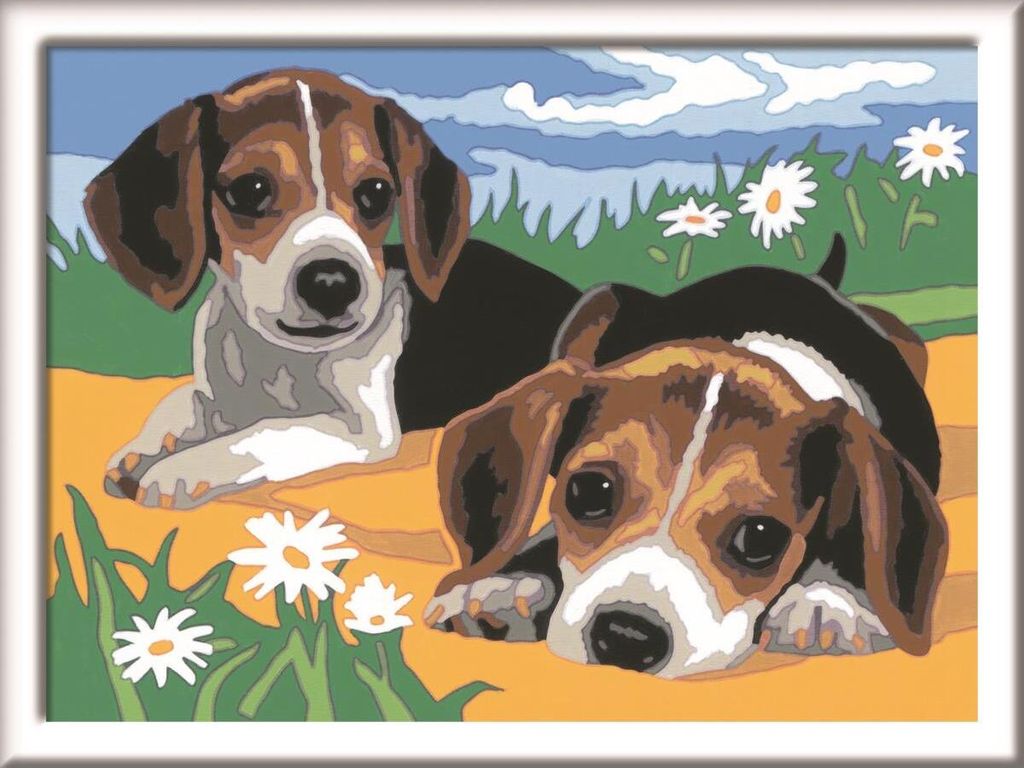 Jack Russell-puppies, Ravensburger, artikelnummer 28329 Productafbeelding 