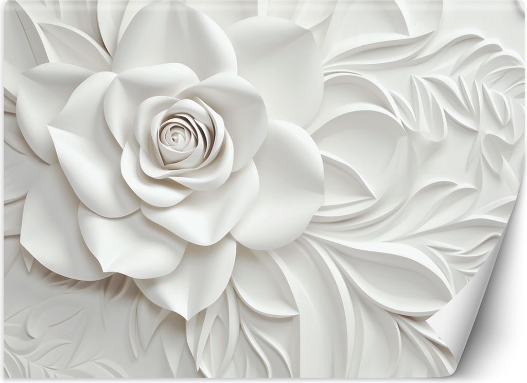 Vlies fototapete Rosenblüte 3D 100x70 cm Feeby Gold inkl. Kleber einfache Montage