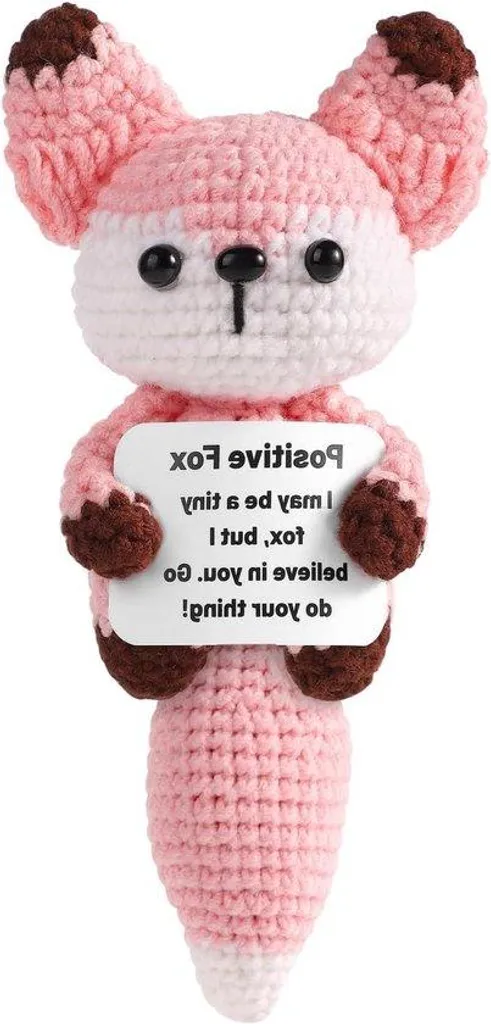 Petit Renard Tricoté 15 cm Inspirant - Finition Artisanale Premium
