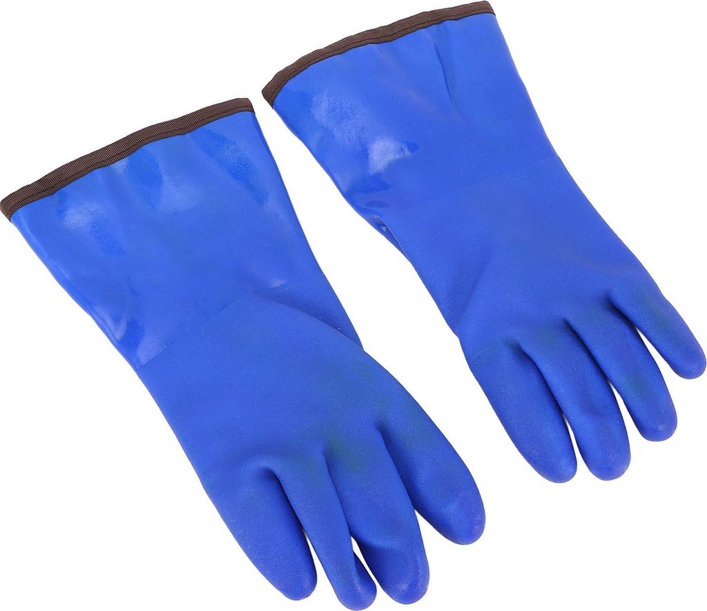 Thermohandschuhe Fleece-Futter Rutschfeste Gummi-Winter-Arbeitshandschuhe -20 Kältebeständige wasserdichte Handschuhe Blau