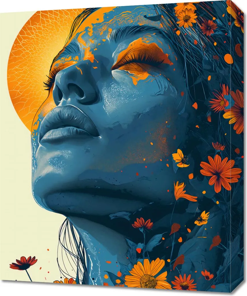 Quadro 50x60 cm Pioggia Solare - Arredamento Moderno Tela Alta Qualità