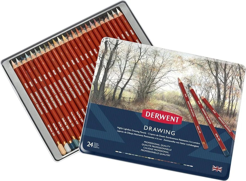 Set de 24 crayons de couleur qualitatifs pour dessin et détails 0700672