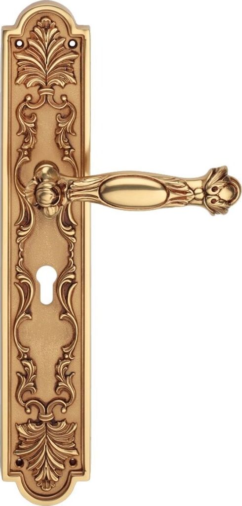 Casa Padrino Barock Türklinken Set Französisches Gold 18,4 x H. 41,8 cm - Barockstil Türgriff Set