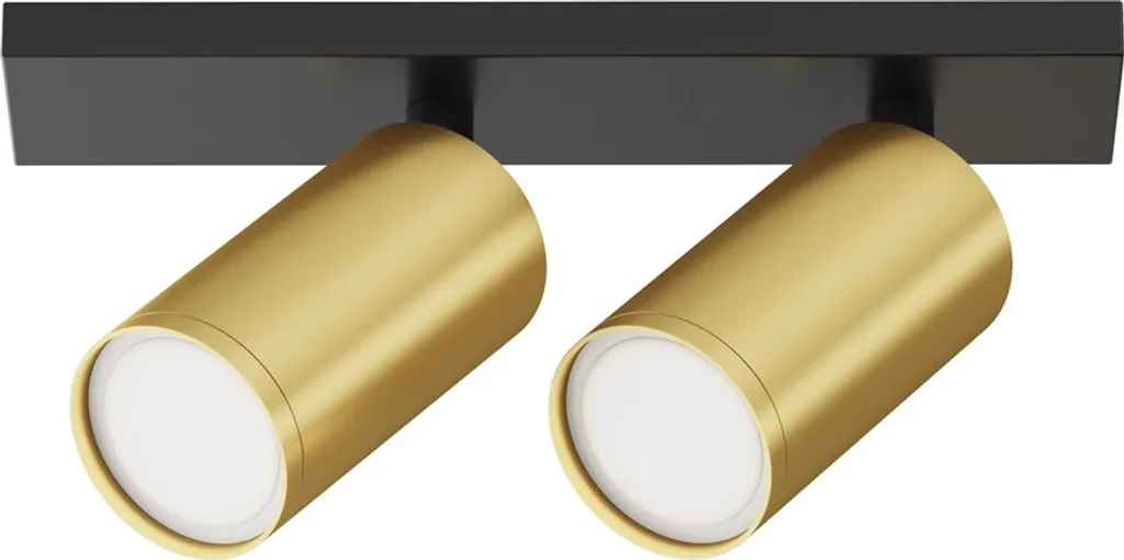 Spot de Plafond Double Noir et Or Maytoni FOCUS S - Éclairage Intérieur 10W